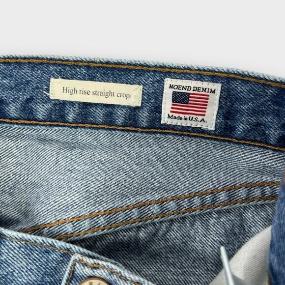 NOEND Denim High-Rise Straight Crop Jeans Size 26 - Picture 6 of 12